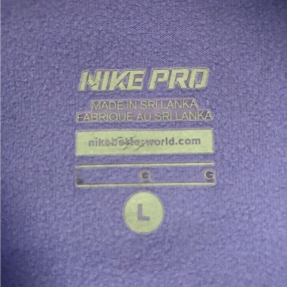 Nike Pro Hyperwarm Dri-Fit Mock Turtleneck Training Top in Lavender Size L - Picture 11 of 13
